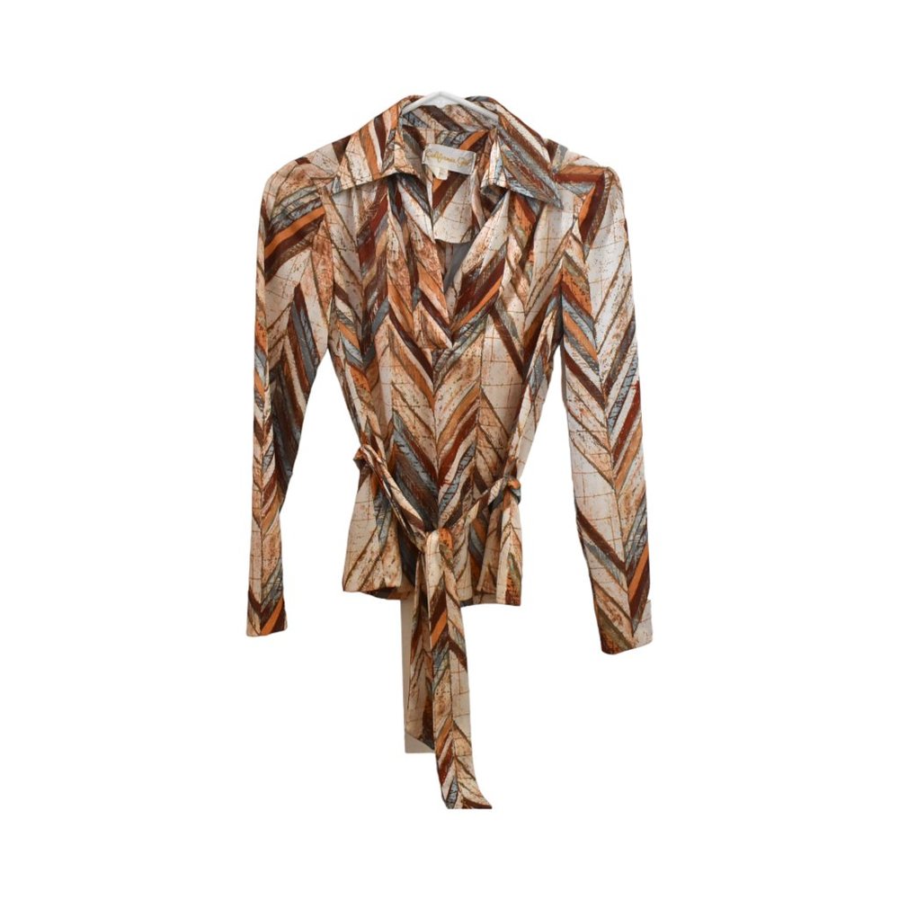 Vintage 1970s Tie Blouse